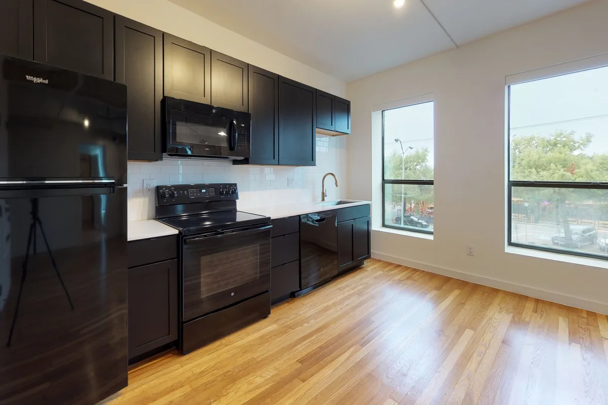 Kitchen in The Capone studio, from its 3D tour