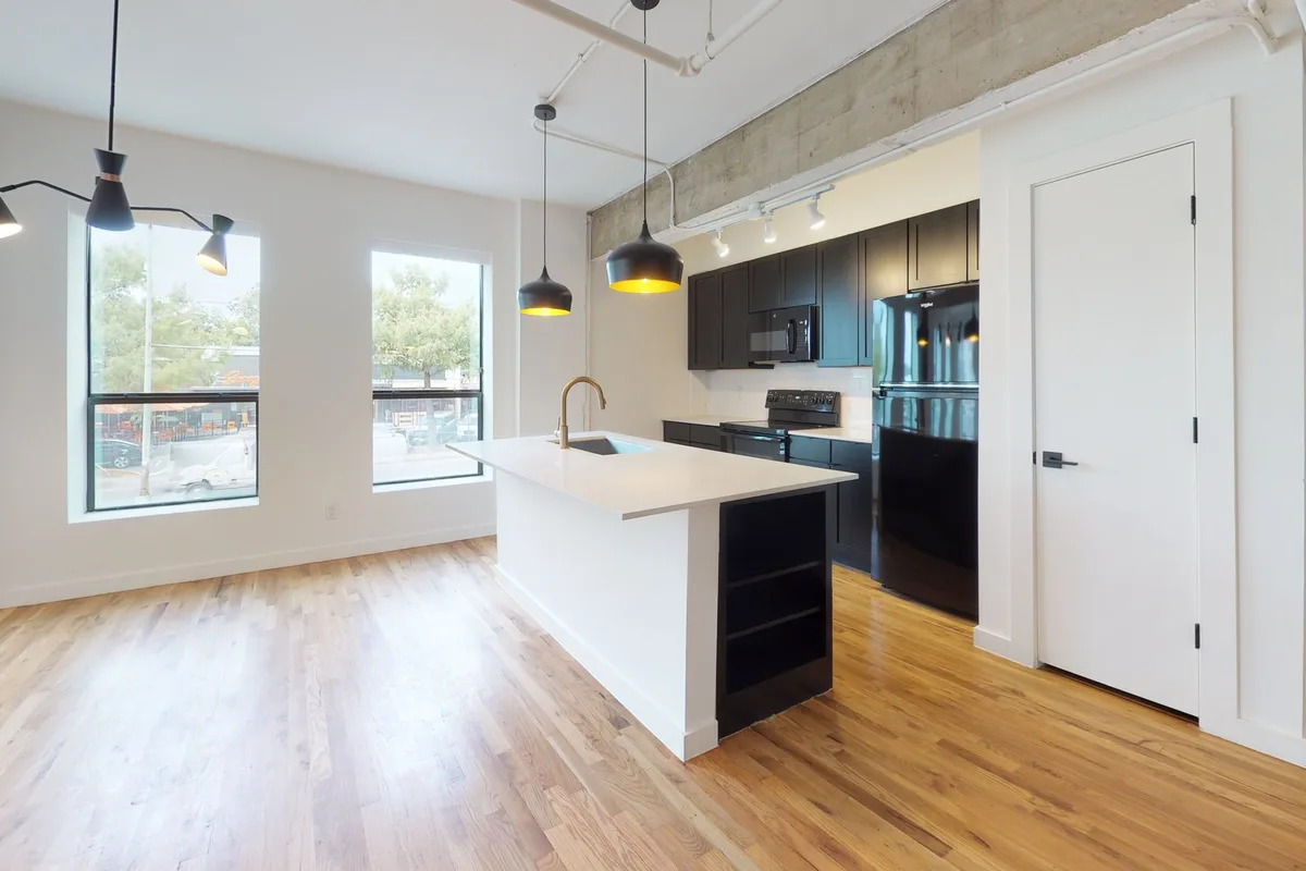 Kitchen in The Gatsby two-bedroom, from its 3D tour